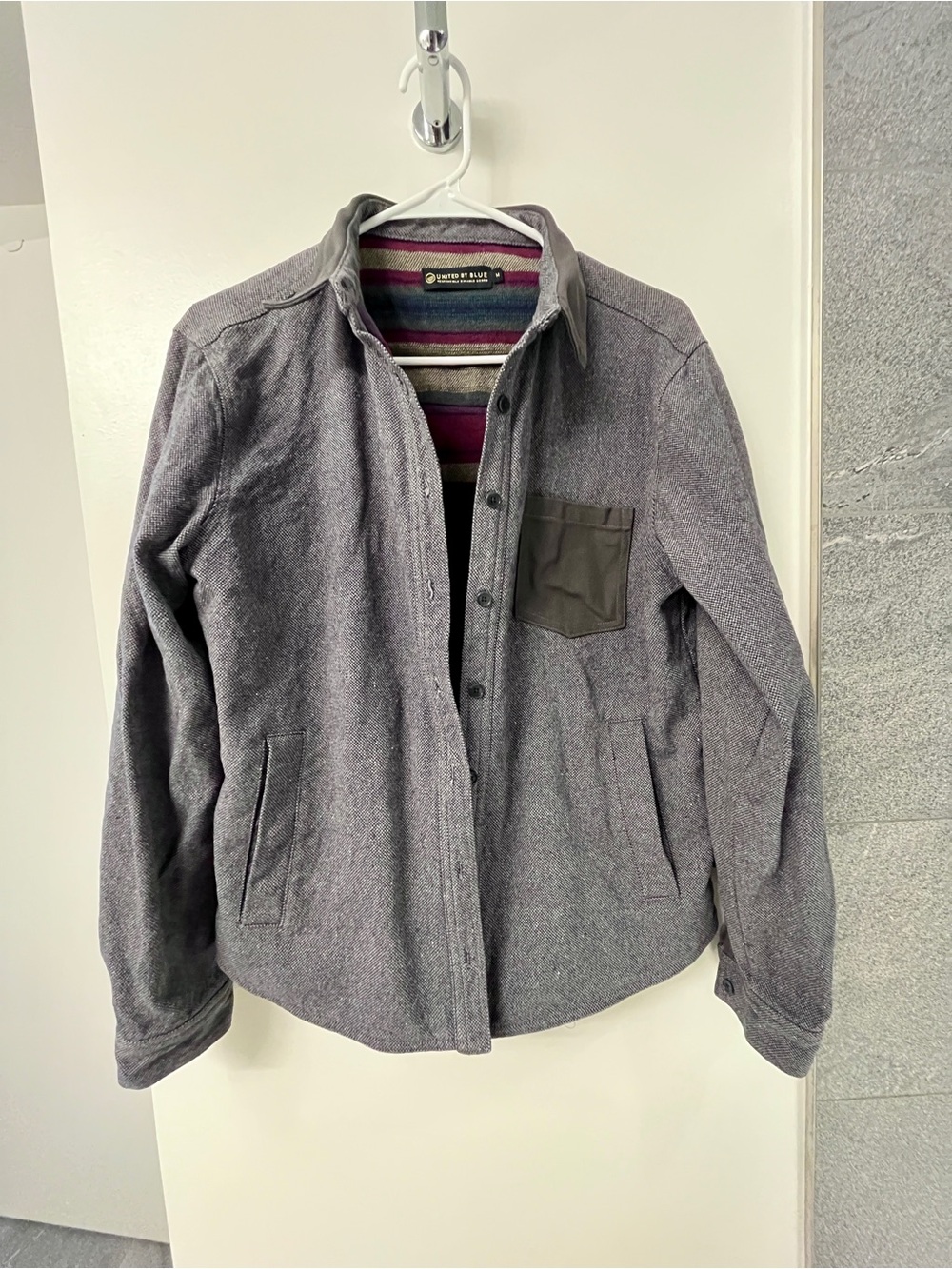 United By Blue Flannel-Lined Salvaged Hemp Shirt Jacket